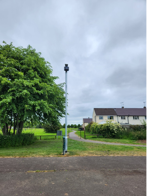 New CCTV column, Stubbs Pool, Nuneaton